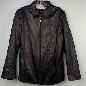 Wilsons Leather Pelle Studio Full Zip Lined Leather Jacket Coat